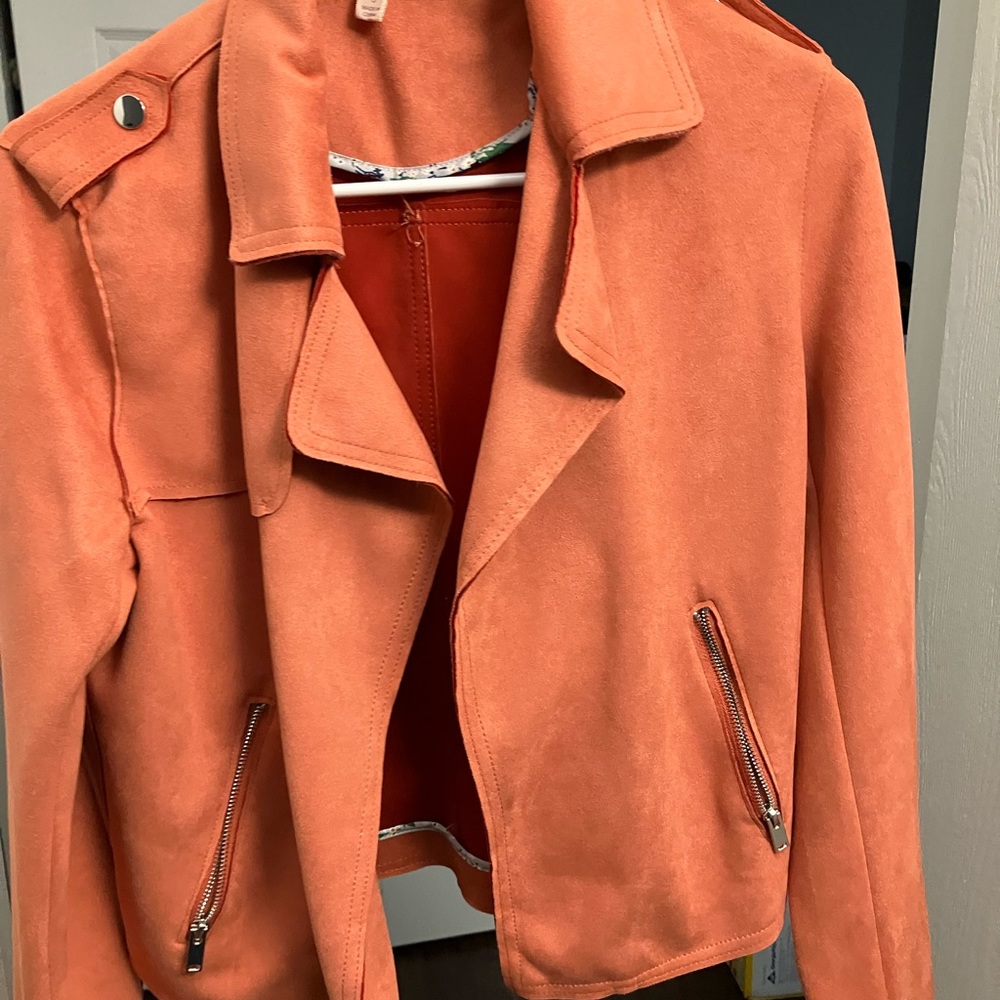 Orange suede jacket